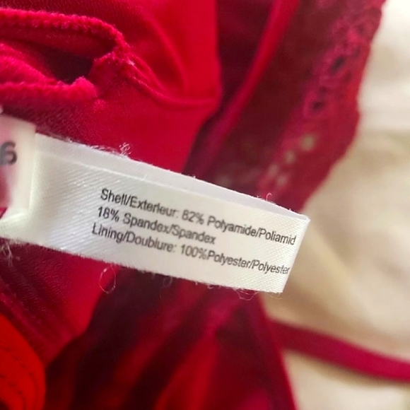 Ardene One Piece Swimsuit XS Petite Women’s Bathing Suit Red Stretch - Picture 5 of 5